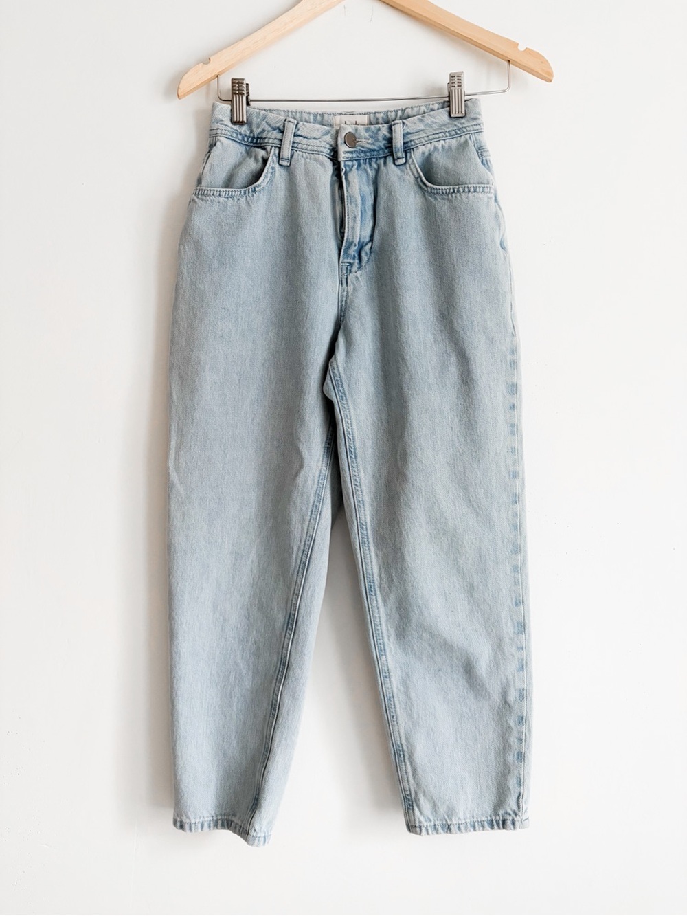 Hush Light Wash High-Rise Mom Jeans - 100% Cotton - Size 4